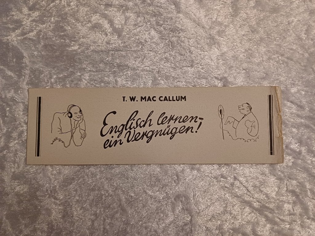T.W. Mac Callum English lernen - ein Vergnügen, Verzamelen, Boekenleggers, Verzenden, Gebruikt