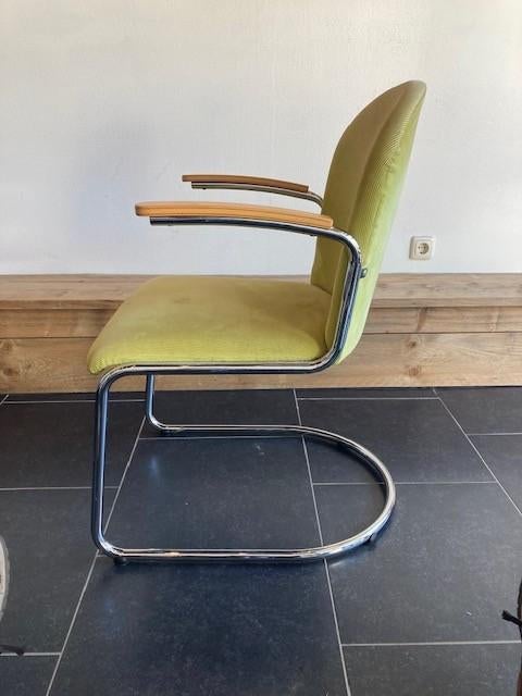 7 Gispen 413 RL, nieuw te stofferen in kleur naar keuze, Huis en Inrichting, Stoelen, Overige kleuren, Design, Zo goed als nieuw