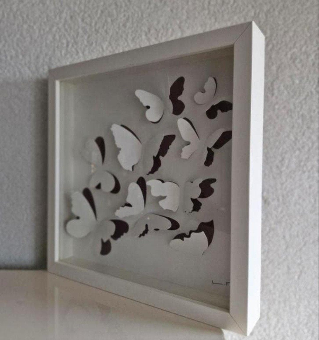 3D Vlinders in Witte lijst, Ophalen of Verzenden