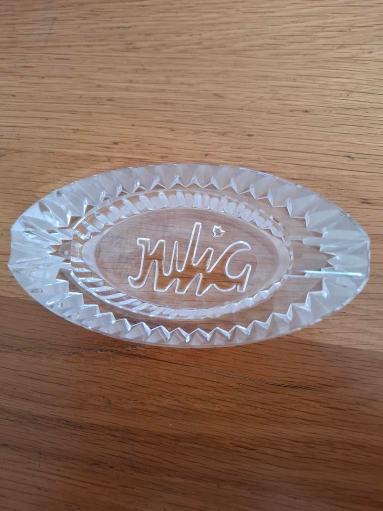 Vintage glazen asbak - ook te gebruiken als ringenbakje, Antiek en Kunst, Ophalen of Verzenden