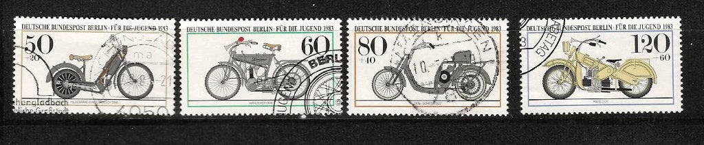 Motoren 2 Berlijn 694-697, Ophalen of Verzenden, Gestempeld, Auto's