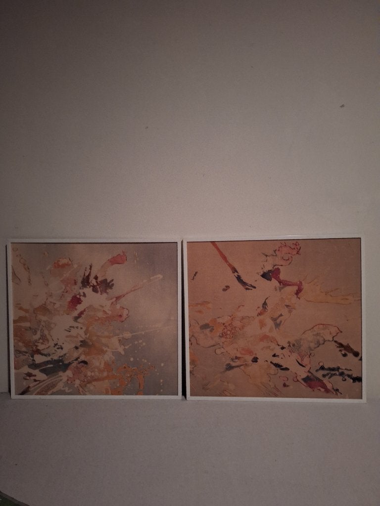 4 Batik schilderijen ingelijst, Ophalen, 50 cm, Ingelijst, Meerkleurig