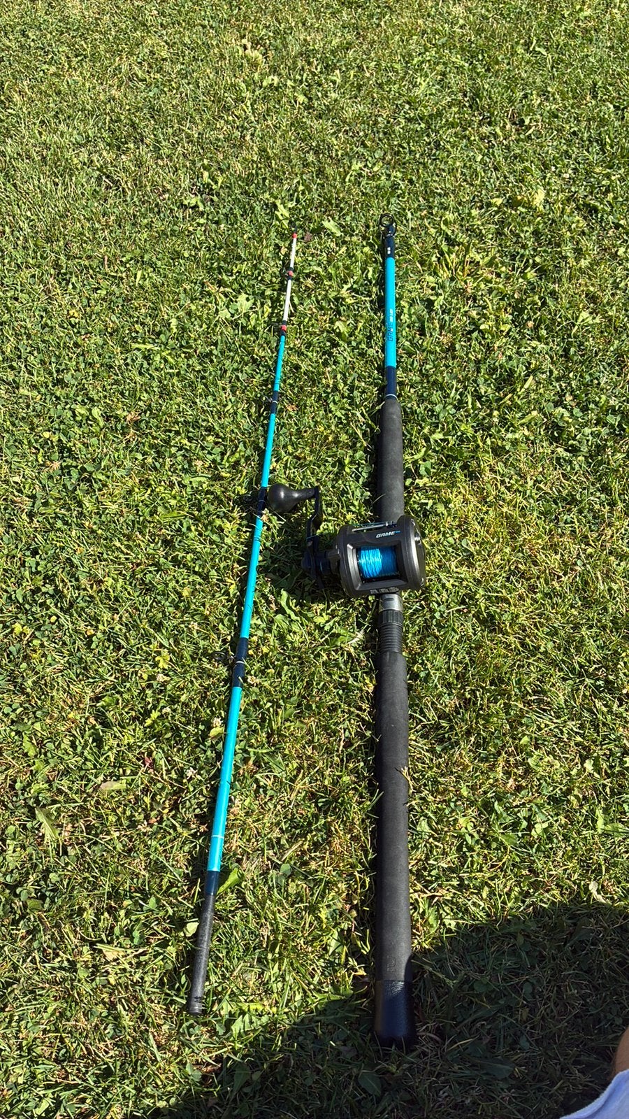 hengel set, Watersport en Boten, Hengelsport | Roofvissen, Ophalen, Zo goed als nieuw, Werphengel