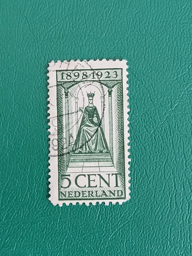 Nederlandse postzegel 1923, 5 cent, Koningin Wilhelmina, Ophalen of Verzenden, Na 1940, Gestempeld