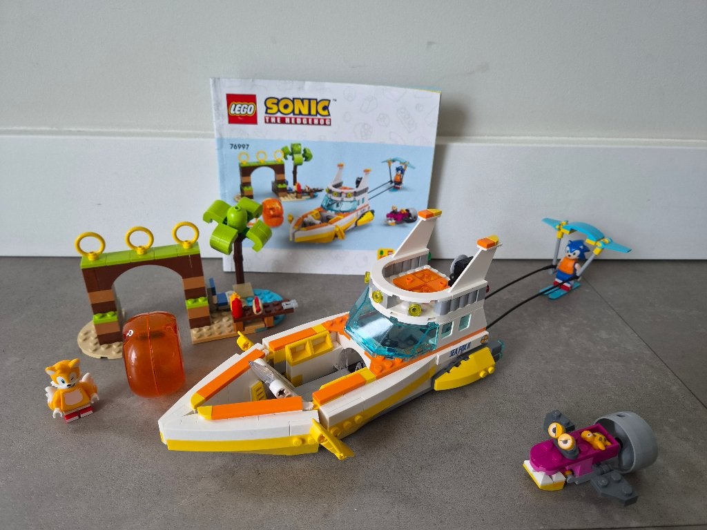 Lego 76997 | Sonic en Tails' avonturenboot - compleet, Overige thema's, Lego, Ophalen of Verzenden, Zo goed als nieuw