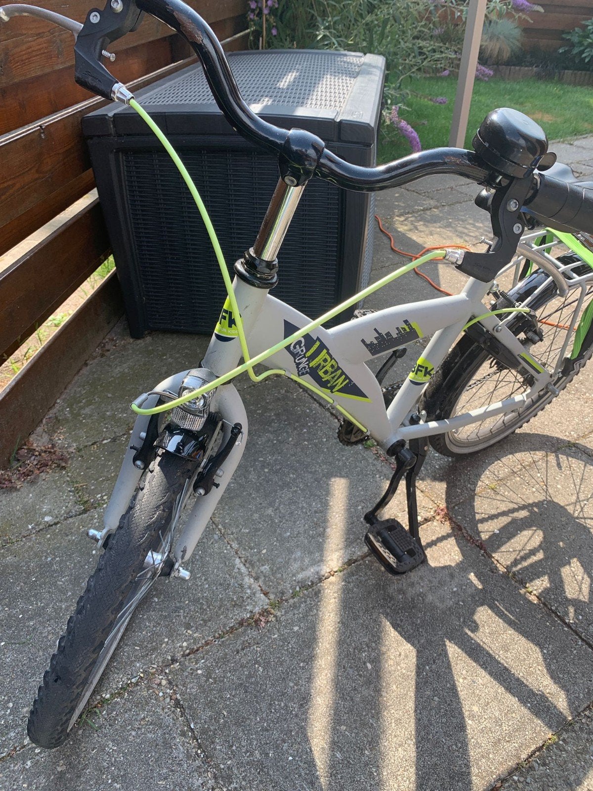 Urban grunge kinderfiets grijs/groen 20 inch, Ophalen, Minder dan 10 versnellingen, Gebruikt, Minder dan 49 cm