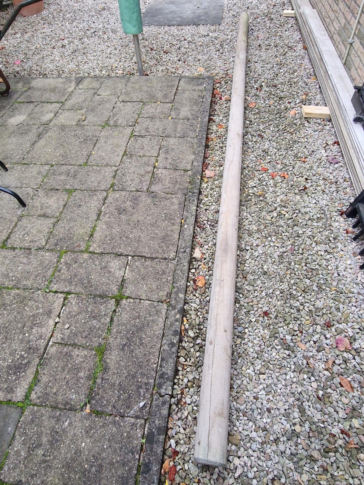 ronde paal 4 meter, Ophalen