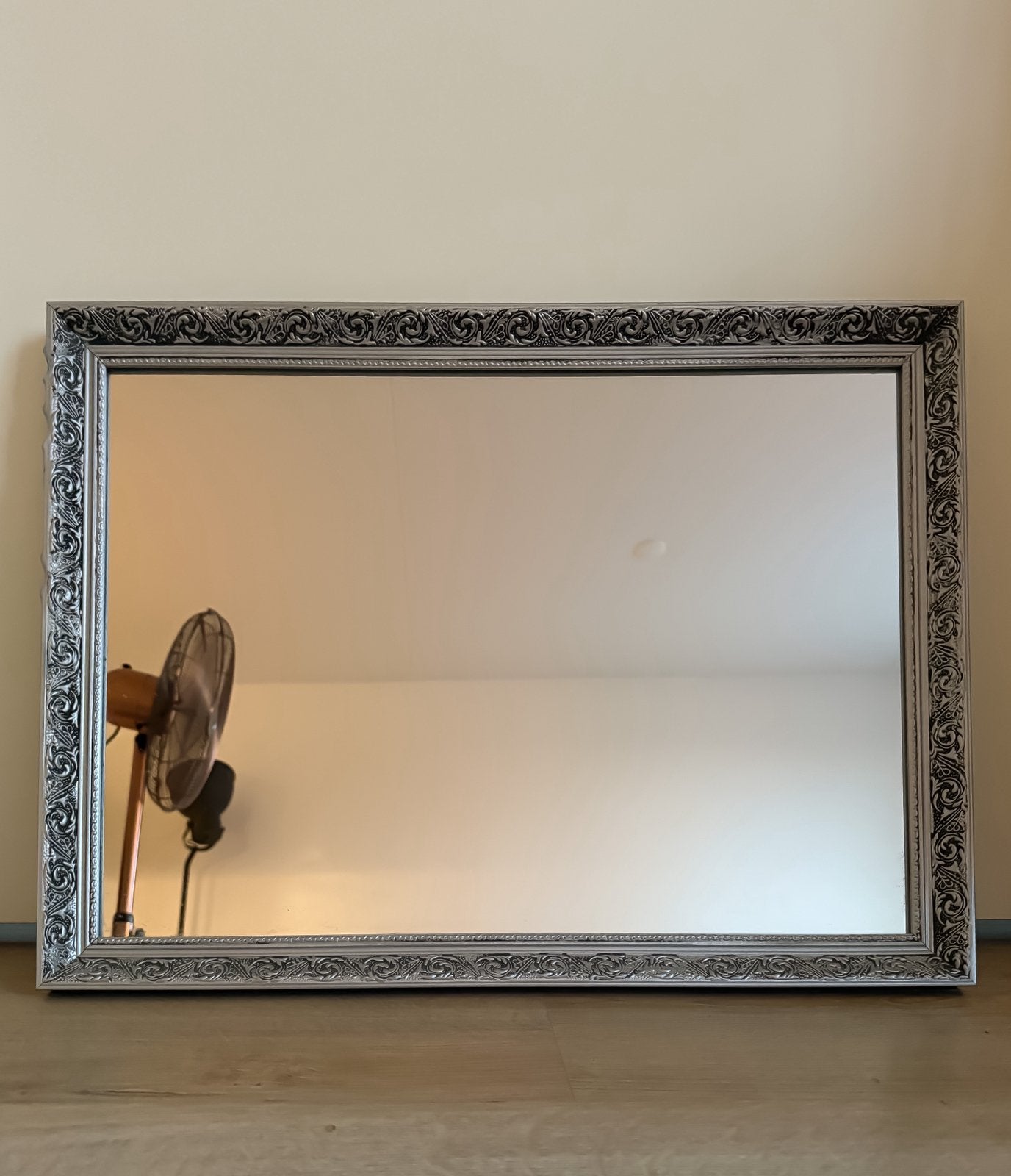 SIERSPIEGEL 60  45 CM – Zilverkleurige ornamentlijst, Ophalen, Minder dan 50 cm, Gebruikt, Minder dan 100 cm