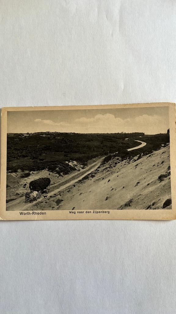 Oude Ansichtkaart Worth-Rheden Weg naar den Zijpenberg, Ophalen of Verzenden, Voor 1920, Ongelopen, Gelderland
