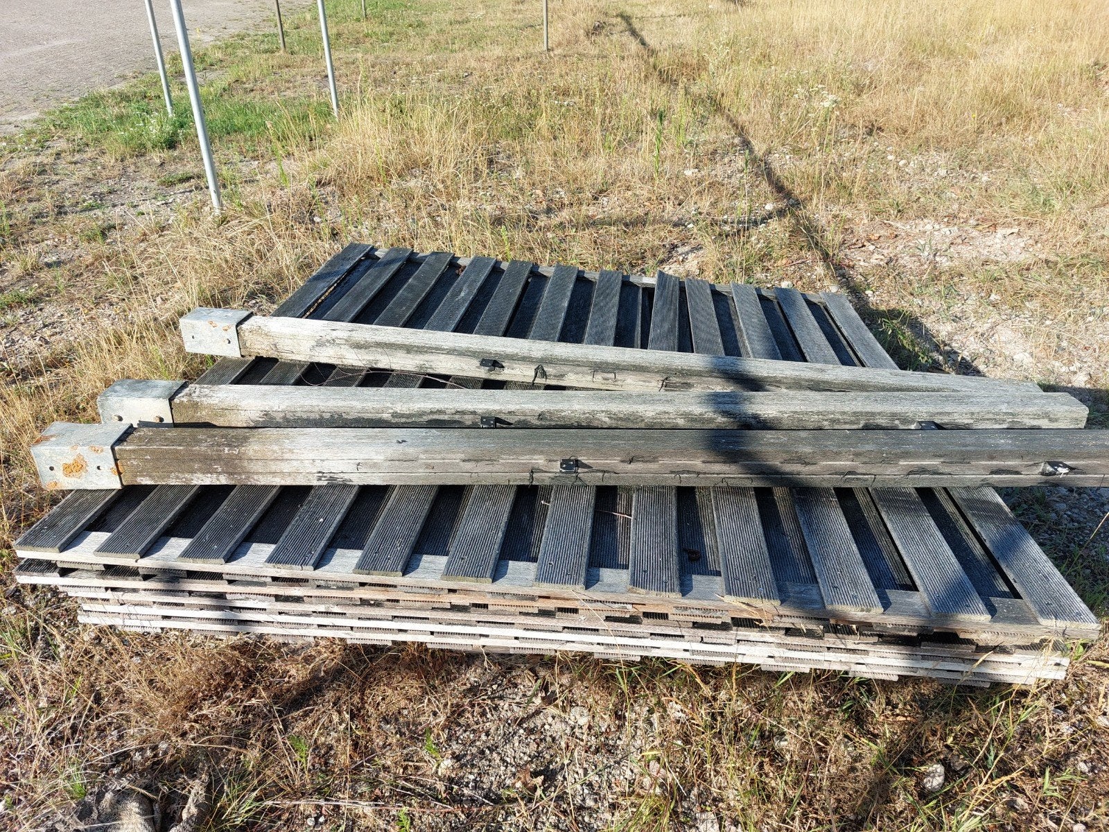 Houten schutting delen met 3 balken, Ophalen, Minder dan 3 meter, Hout, 1 tot 2 meter