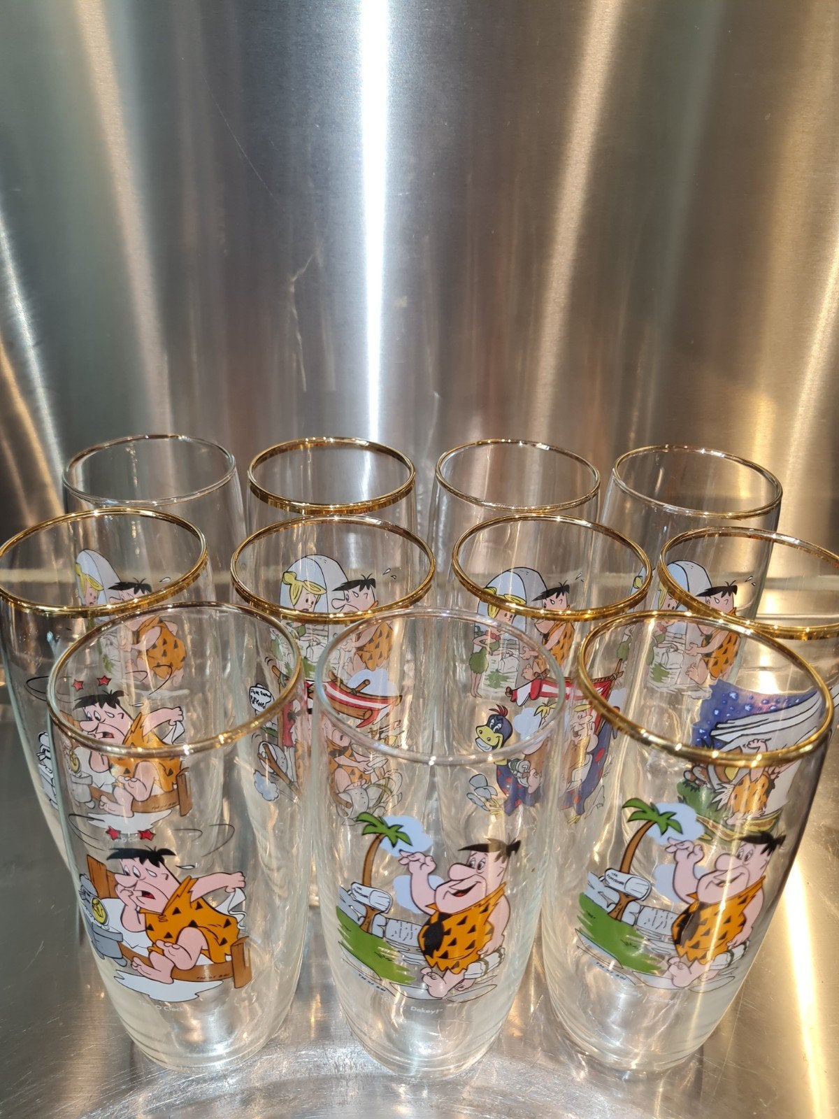 Vintage Flintstones Glazen Set - 11 Stuks, Ophalen of Verzenden