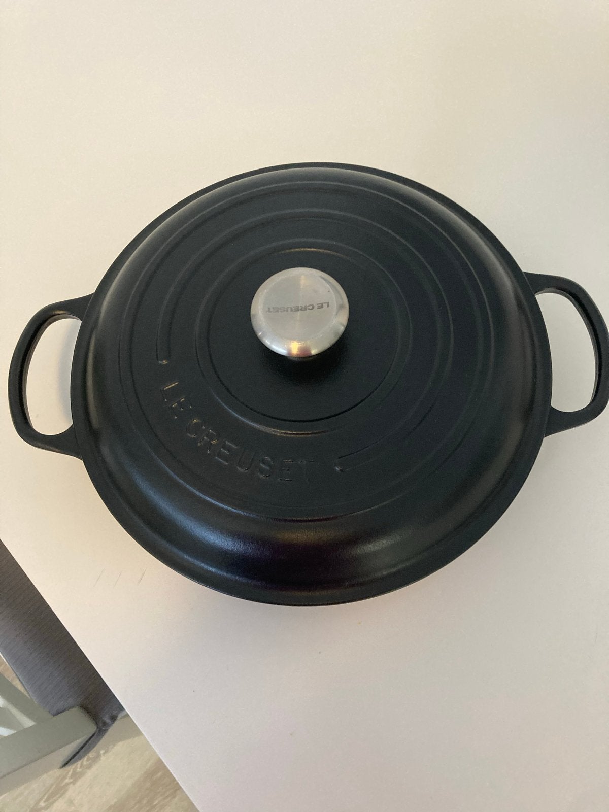 Le Creuset Braadpan Zwart 3.5L - Gietijzeren Kookpan, Huis en Inrichting, Keuken | Potten en Pannen, Kookpan of Snelkookpan, Ophalen of Verzenden