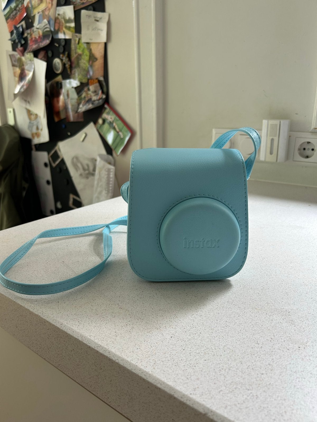 Polaroidcamera hoesje - Instax Mini - Lichtblauw, Overige merken, Schouderband, Hoes, Blauw