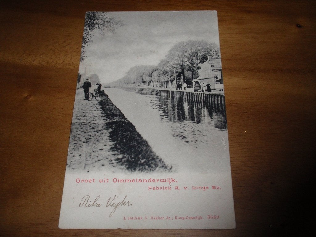 Ommelanderwijk - Fabriek R.A. v. Binge Ez., Verzamelen, Verzenden, Voor 1920, Gelopen, Groningen