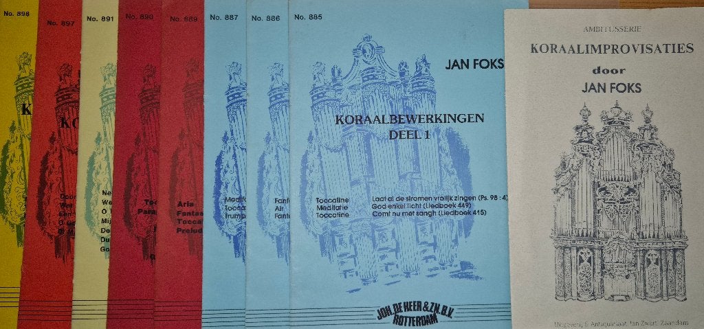 Jan Foks Koraalbewerkingen voor orgel, Muziek en Instrumenten, Bladmuziek, Orgel, Gebruikt, Verzenden, Religie en Gospel
