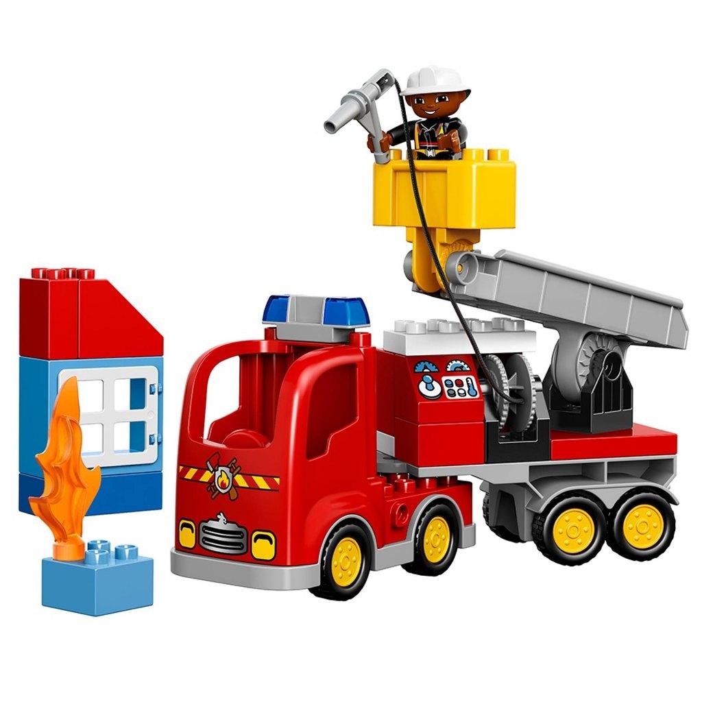 Lego Duplo 10592 Brandweer truck, Kinderen en Baby's, Speelgoed | Duplo en Lego, Ophalen, Overige thema's, Zo goed als nieuw, Duplo