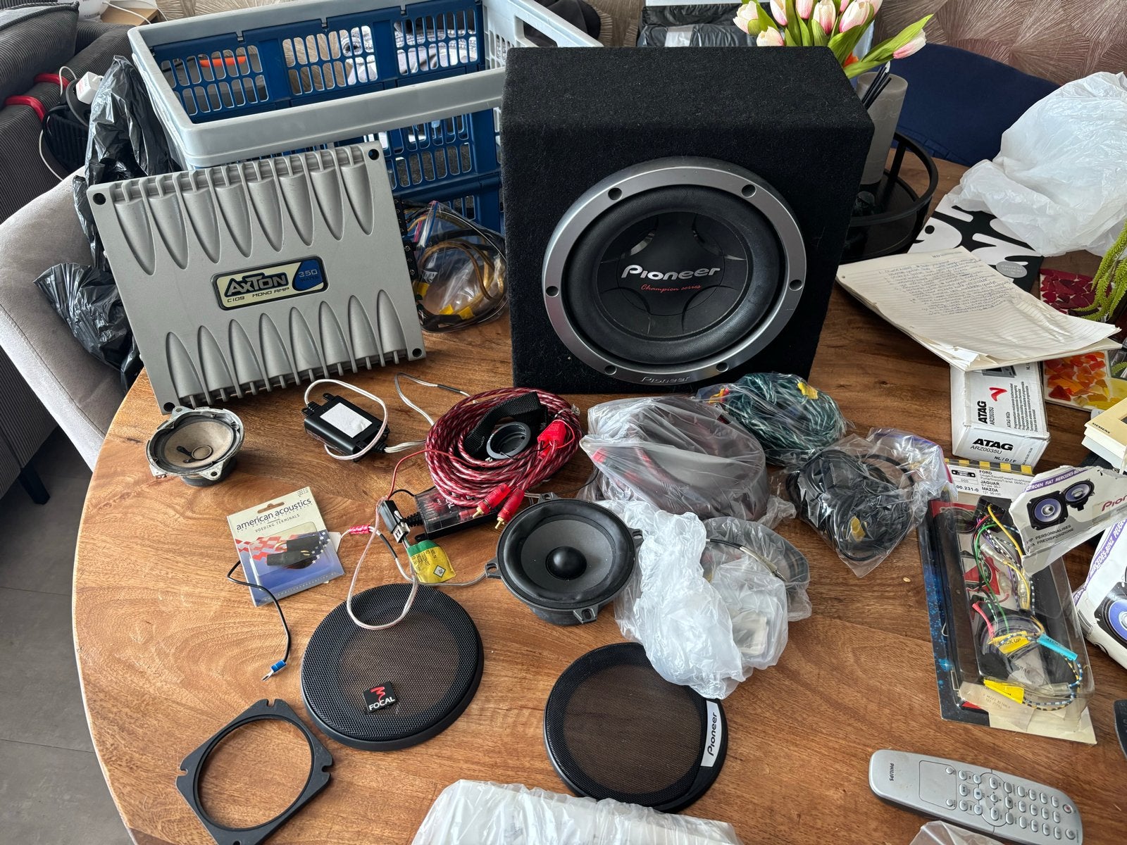 Complete Car Audio Set: Subwoofer, Versterker, Speakers, Auto diversen, Ophalen, Gebruikt