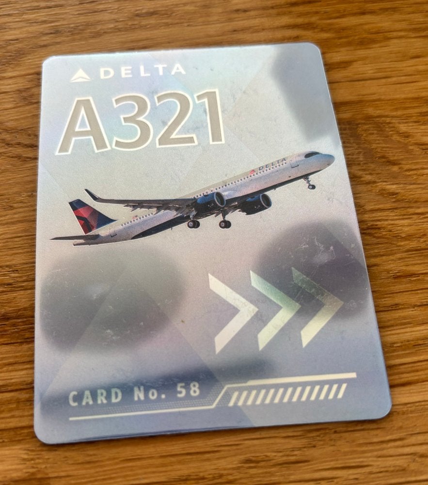 Delta Airlines A321neo trading card, Ophalen of Verzenden, Zo goed als nieuw, Plaatje