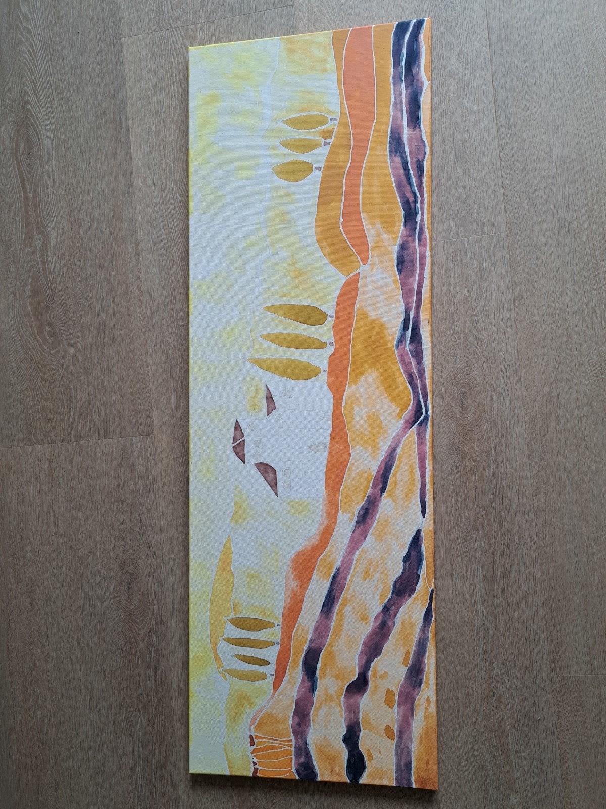 Schilderij met abstract landschap 120x40 cm, Ophalen of Verzenden
