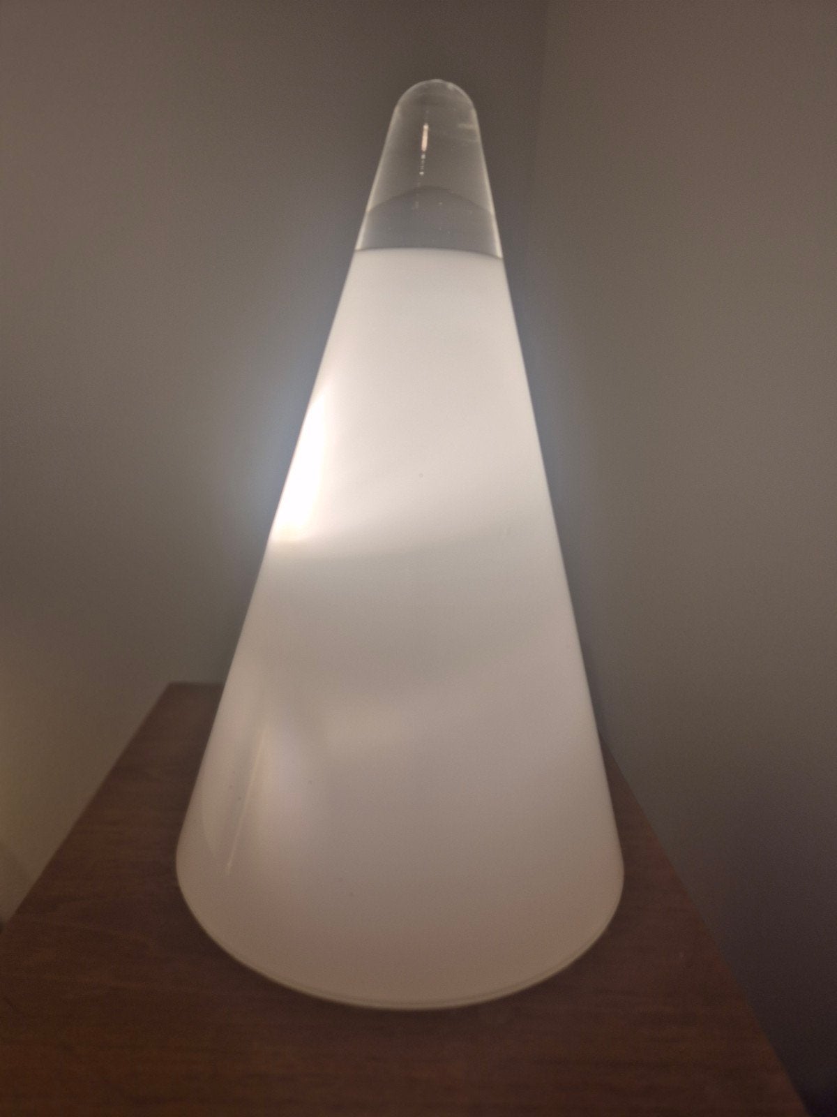 Originele Vintage Ilu Holland Teepee tafellamp - wit glas, Overige merken, Met schakelaar, E14 (klein), Wit