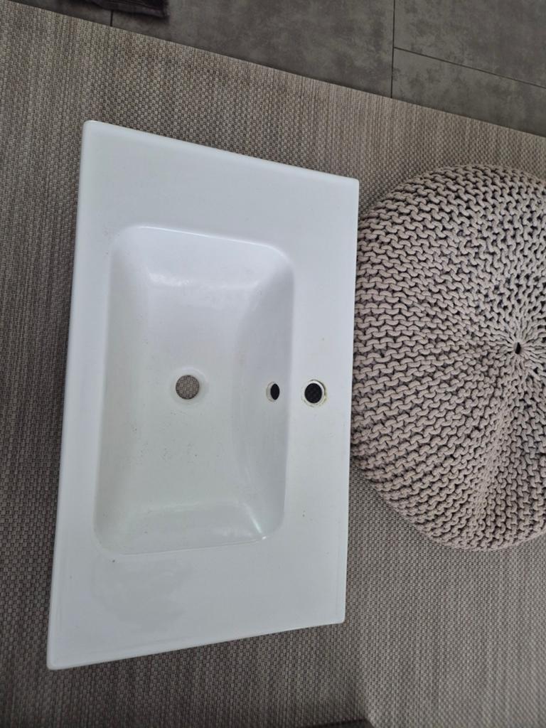Ikea Odensvik keramische wasbak 80 cm breed, Ophalen, Gebruikt, Wastafel