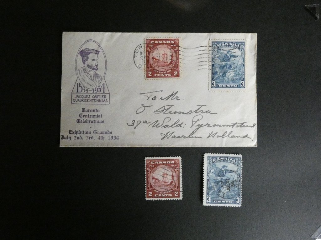 Postzegels Canada op brief, Ophalen of Verzenden, Gestempeld, Noord-Amerika