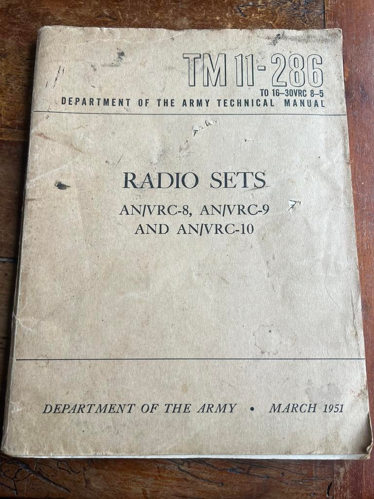 Amerikaans radio voorschrift AN/VRC-8 NEKAF jeep voertuig, Amerika, Ophalen of Verzenden, Boek of Tijdschrift, Landmacht