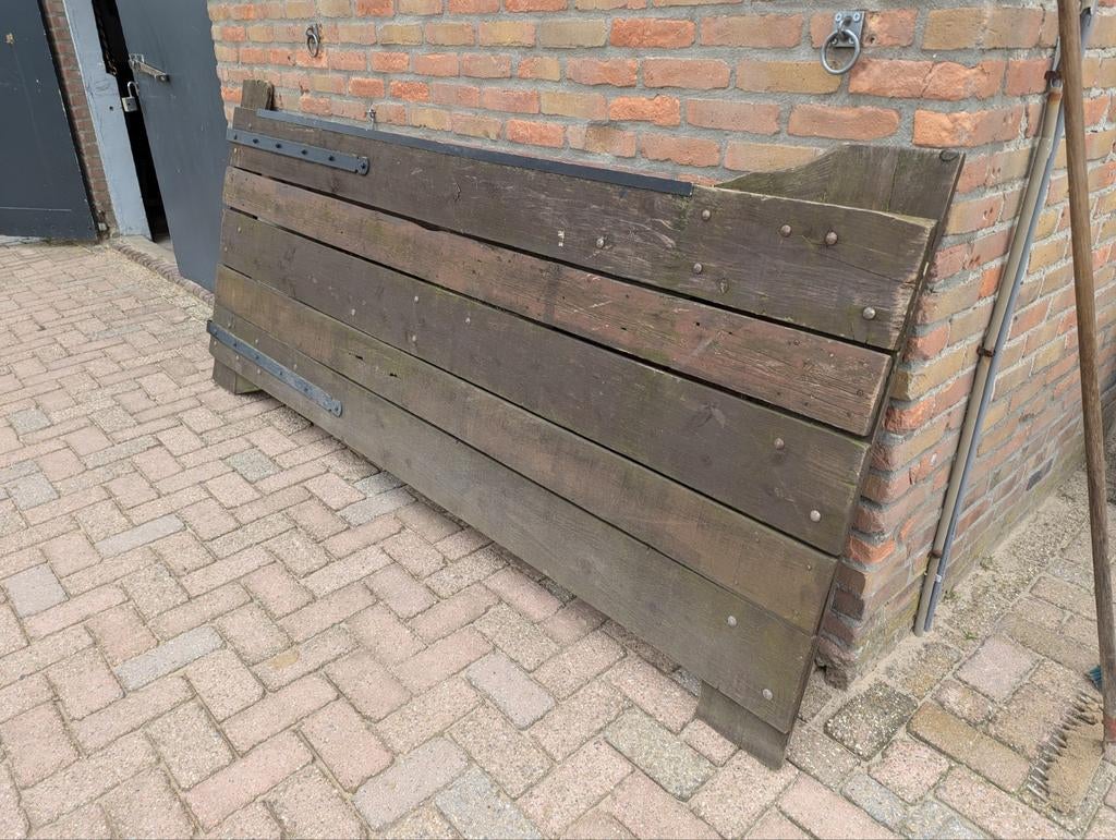 Landpoort /weidepoort / houten poort 250 cm, Ophalen, Gebruikt, 250 cm of meer, Planken
