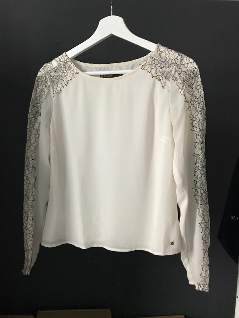 Supertrash blouse, Wit, Ophalen of Verzenden, Zo goed als nieuw, Lange mouw