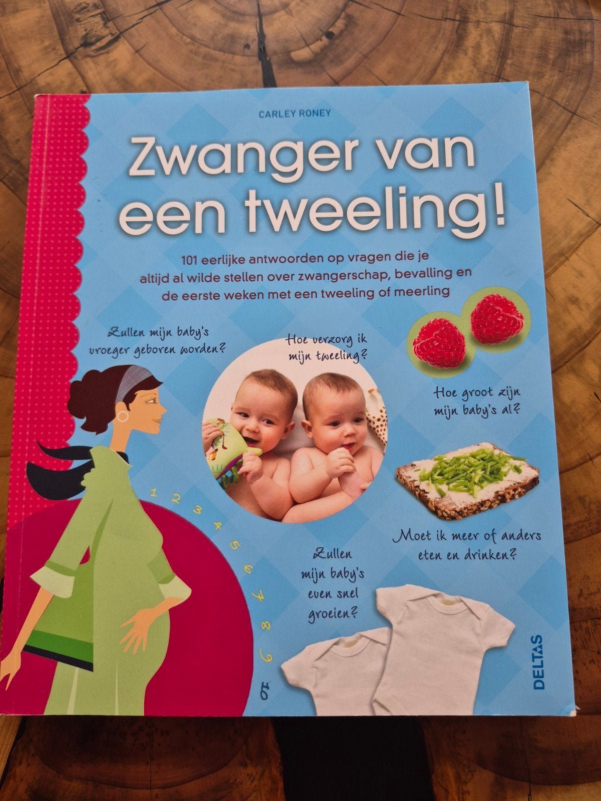 Zwanger van een tweeling! Boek over zwangerschap, Ophalen of Verzenden, Zo goed als nieuw, Zwangerschap en Bevalling, Carley Roney