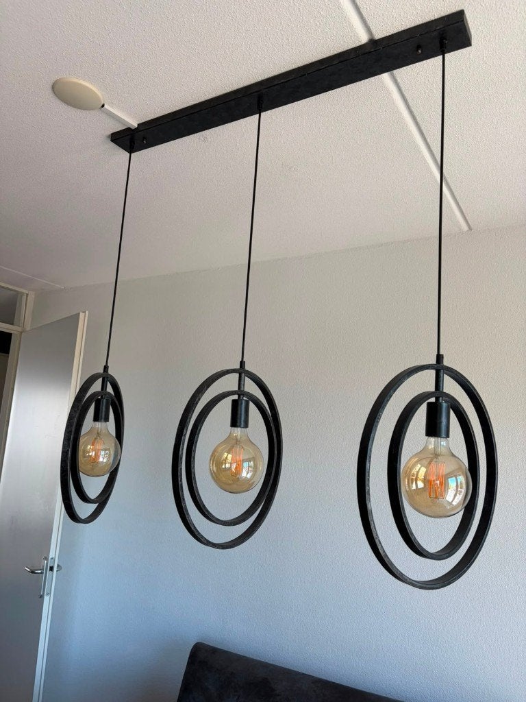 Reefs Interior Turn Around hanglamp – 3-lichts – zwart, Ophalen, Gebruikt, Modern / industrieel, E27 (groot)