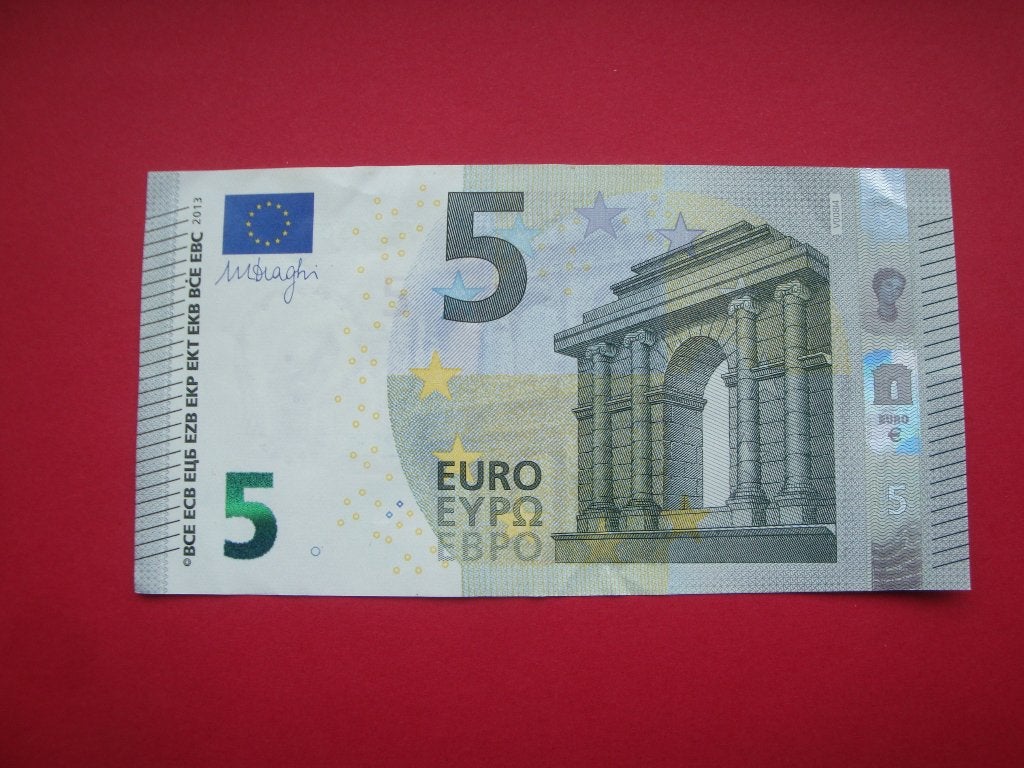 Kavel bankbiljet 5 Euro Draghi 2013., Postzegels en Munten, Bankbiljetten | Europa | Eurobiljetten, Verzenden, Overige landen