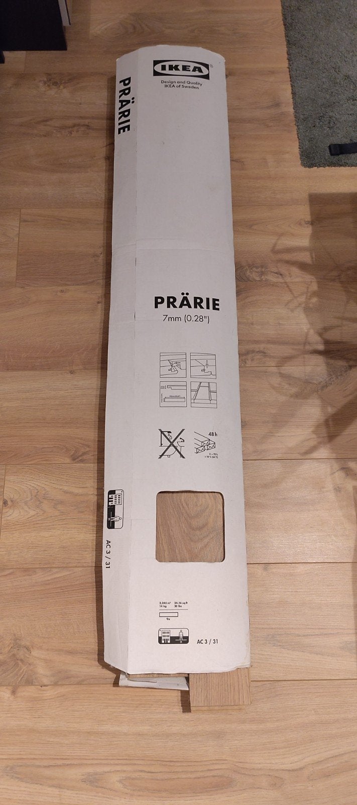 Doos IKEA Prärie Laminaat, Ophalen, Laminaat