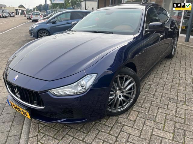 Maserati Ghibli 3.0 V6 D 104534KM SCHUIFDAK, Auto's, Maserati, Achterwielaandrijving, Gebruikt, Blauw, 2987 cc