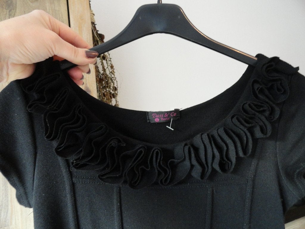 Kleine zwarte nieuwe jurkje Dass&Co Paris 34 36 gothic rock, Kleding | Dames, Verzenden, Zwart, Zo goed als nieuw, Maat 36 (S)