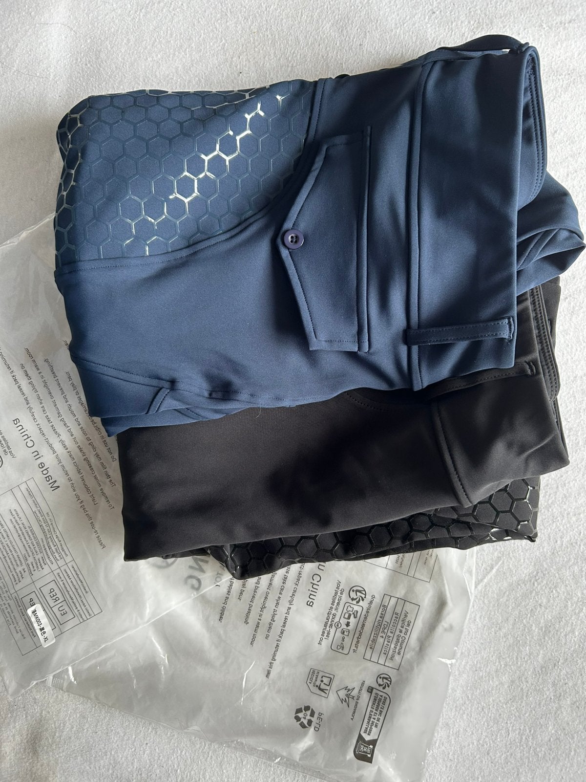Twee rijbroeken / rijlegging full grip XL blauw en zwart, Dieren en Toebehoren, Paardrijkleding, Dressuur, Nieuw, Dames, Onderkleding