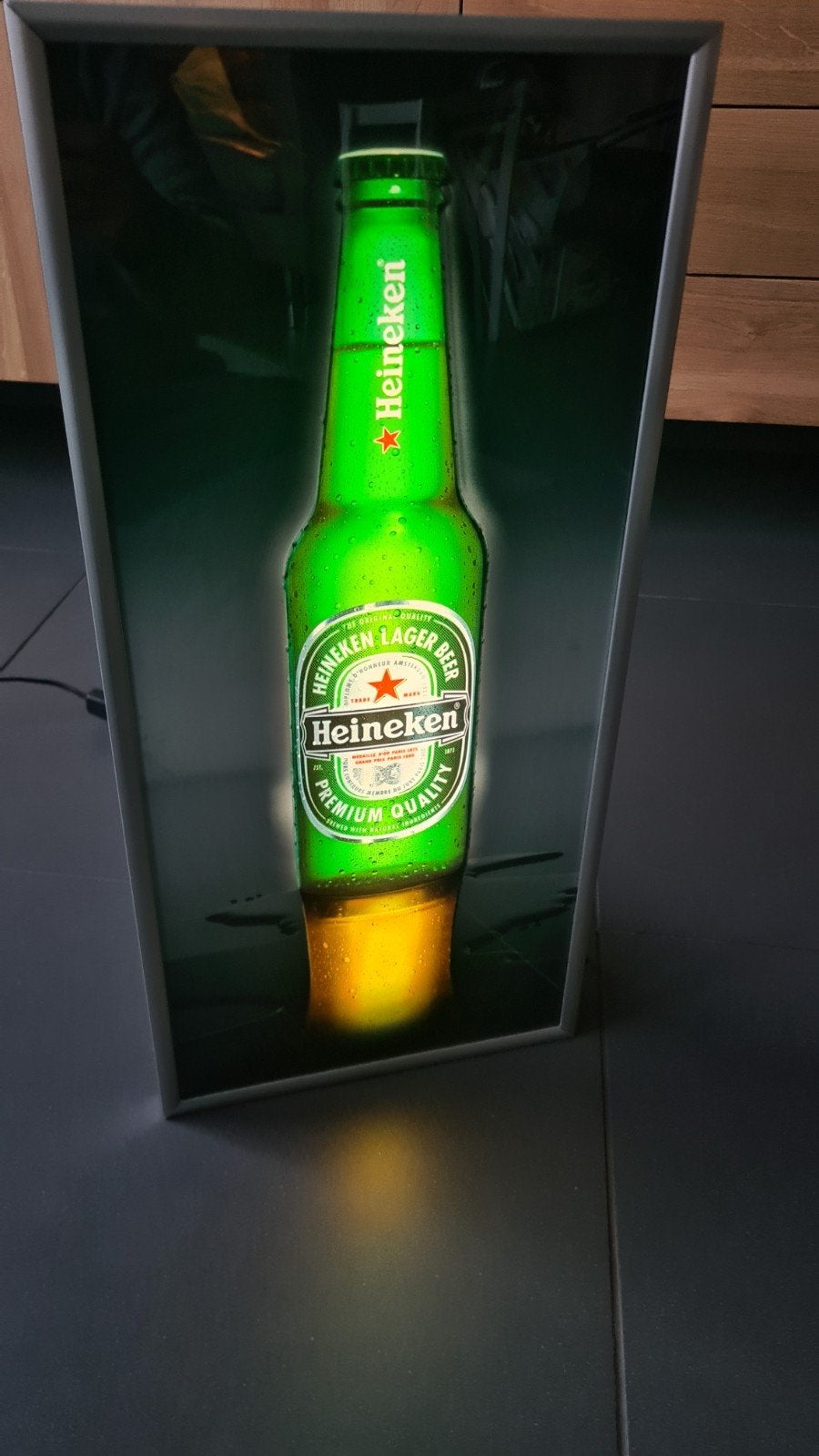 Heineken Lichtreclame, Verzamelen, Biermerken, Ophalen of Verzenden, Zo goed als nieuw, Reclamebord, Plaat of Schild, Heineken