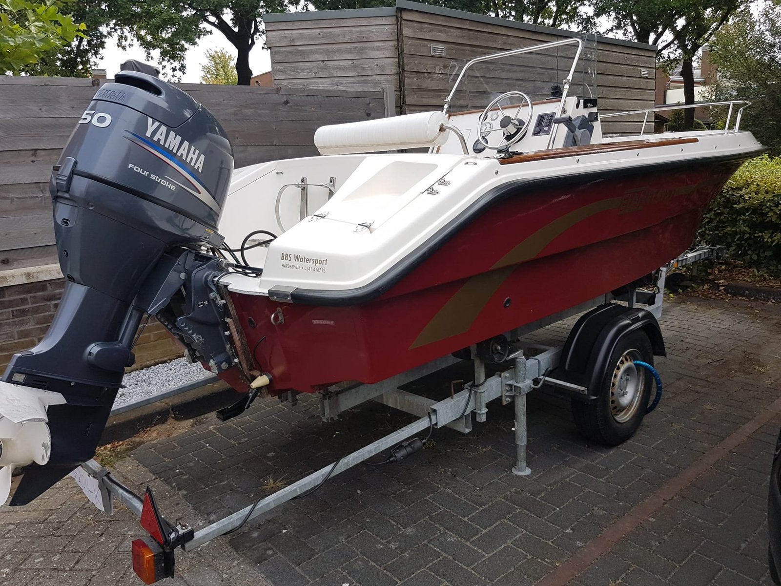 Elan 495GT met Yamaha 50pk + Freewheel trailer, Ophalen, Overige merken, Zo goed als nieuw, Buitenboordmotor
