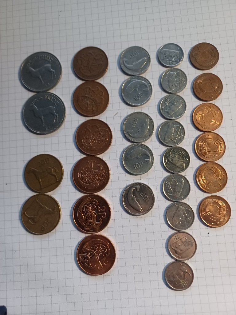 Munten Ierland, Verzenden, Overige landen, Losse munt