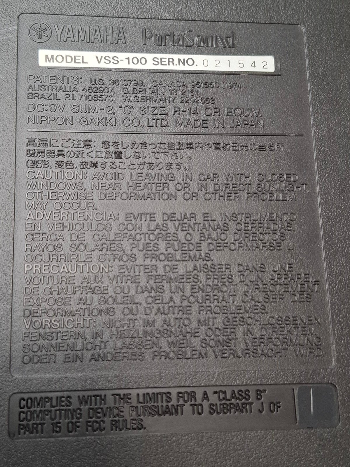 Yamaha PortaSound VSS-100 Digital Voice Sampler/ synthesizer, Muziek en Instrumenten, 49 toetsen, Gebruikt, Yamaha, Ophalen of Verzenden