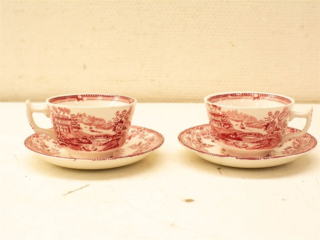 4 delig Alfred meakin staffordshire porseleinen kop en schot