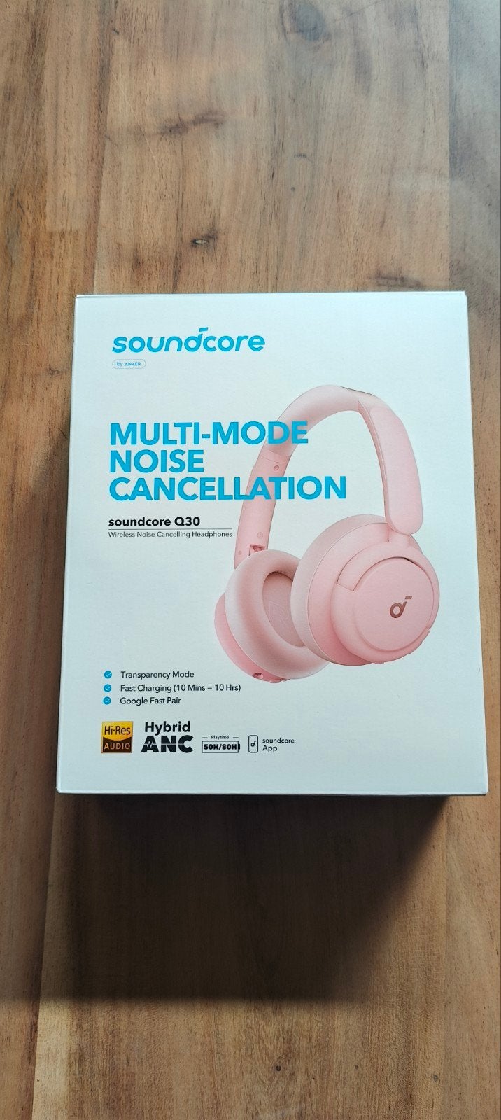 Soundcore Q30 Hoofdtelefoon - Roze - Noise Cancelling, Ophalen of Verzenden
