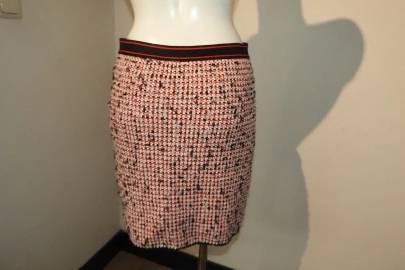 Marccain rok kleuren soort boucle look taille elastisch N2 S, Zo goed als nieuw, Knielengte, Maat 36 (S), Marccain