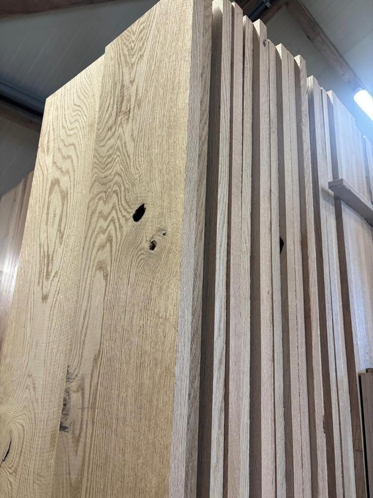 Massief Eiken Planken - 24 cm breed, 2,50 m lang, Doe-het-zelf en Verbouw, Hout en Planken, Ophalen, Minder dan 25 mm, Eiken, Nieuw
