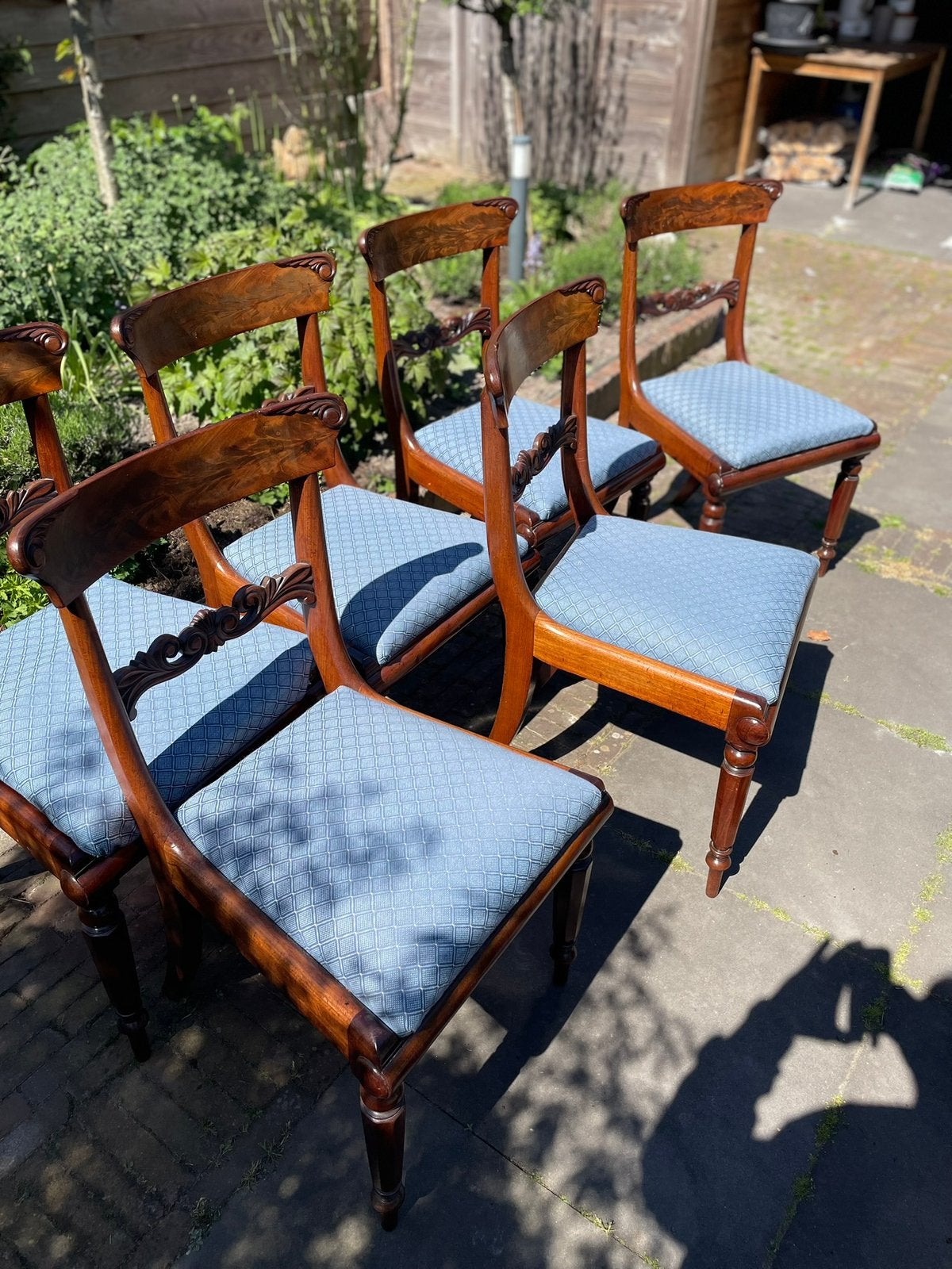 Mooie engelse eetkamer stoelen (6), Ophalen, Zo goed als nieuw, Engels antiek, Vijf, Zes of meer stoelen