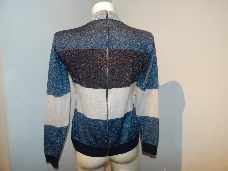 Chloe Stora mooie glitter trui kolletje rits op de rug 2/M, Maat 38/40 (M), Zo goed als nieuw, Chloe Stora, Meerkleurig