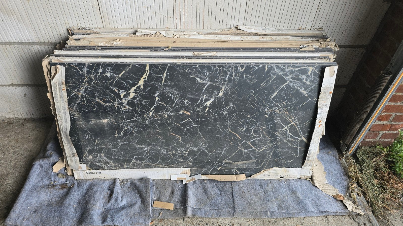 22 (15.8m2)Marazzi Keramische Vloertegels Zwart Marmerlook 6, Ophalen, 60 cm of meer, Nieuw, Vloertegels
