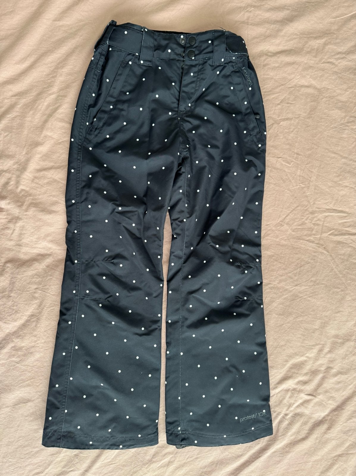 Protest Snowboardbroek Maat 140 - Zwart met Witte Stippen, Ophalen of Verzenden, Gebruikt, Meisje, Broek