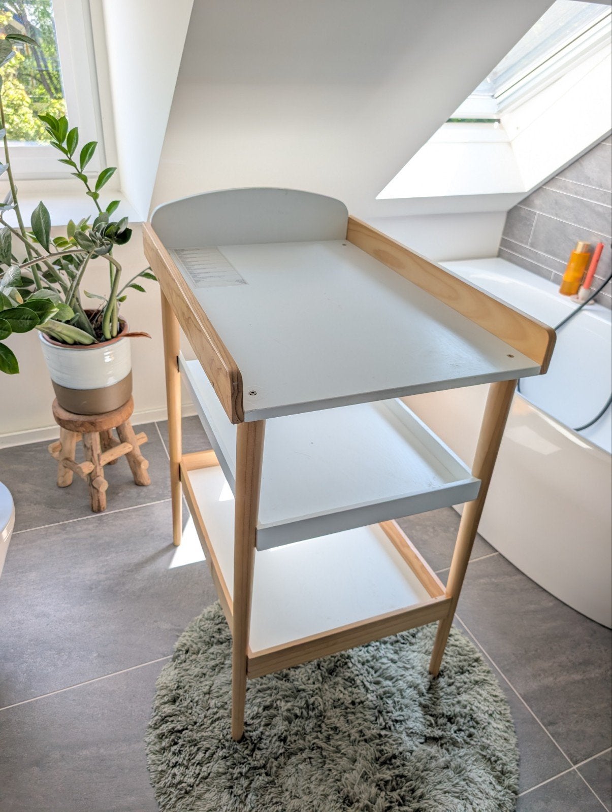 Houten Commode Scandinavisch met 2 Planken - 80x56x106 cm, Gebruikt, Overige typen, Standaard, Ophalen