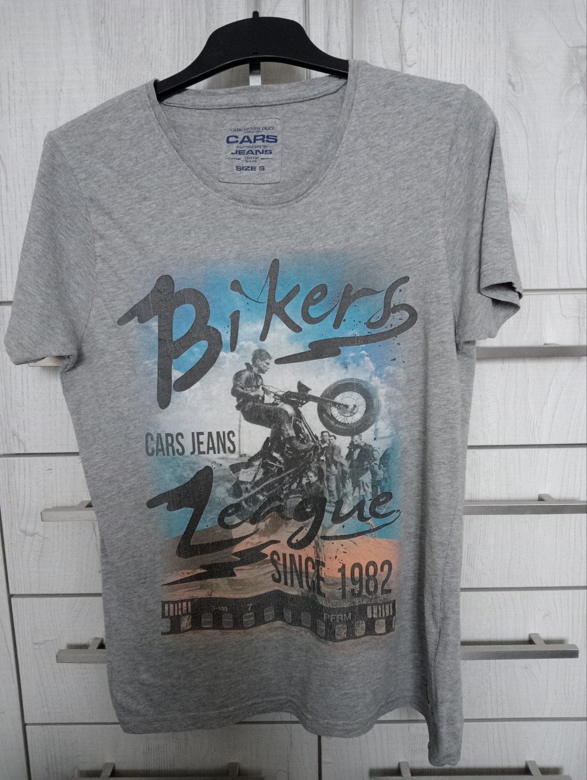 Cars shirt biker crossmotor Maat S - Zeer Goede Staat, Cars Jeans, Ophalen of Verzenden, Zo goed als nieuw, Grijs